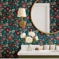 thumbnail image 4 of S4Sassy Artistic Floral Wallpaper- Green Wall Covering, 25" x 60" Self-Adhesive Textured Vinyl Walls Paper, Wall Wrap, Easy DIY Walls Covering For Farmhouse Bedroom, Living Room, Living Space, 4 of 9