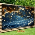 thumbnail image 4 of Twinkle Twinkle Little Star Backdrop Starry Sky Galaxy Golden Star Baby Shower Photography Background Dreamy Blue Gold Clouds Newborn Shower Birthday Party Decorations Banner Photo Booth Props, 4 of 5
