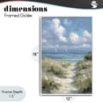 thumbnail image 4 of Stupell Industries Coastal Cloudy Sailboat path White Framed Giclee Art, 12 x 18, by Petals Prints Design, 4 of 8