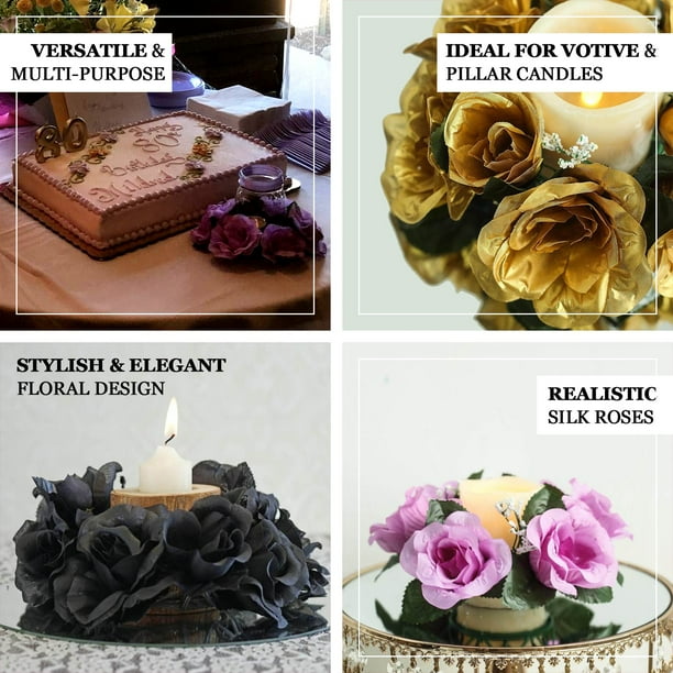 Silk flower candle rings wholesale best sale