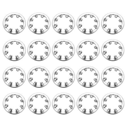 50Pcs SAE 1/4" 304 Stainless Steel Internal Tooth Lock Washer