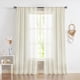 thumbnail image 2 of Cortinas de lino transparentes Treatmentex con pompones, 213 x 213 cm, color beige, 2 pares, 2 of 9