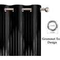 thumbnail image 4 of Black White And Grey Gradient Blackout Curtains, Moroccan Print Curtains For Bedroom Living Room, Abstract Ombre Stripes Geometric Thermal Insulated Drapes 52"W x 90"L, 4 of 6