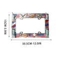 thumbnail image 3 of Aufmer Embossed Pattern Commemorative Metal License Plate Frame Three Dimensional Texture Design Standard Specification For Automobile Outer Plate Personality Decor Fixing, 3 of 5