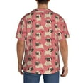 thumbnail image 5 of Xecao offers the Cute French Bulldog for Men's Casual Short-sleeved Shirt, a button-up collared shirt with a pocket, perfect for beach vacations and yacht travel in the Large size., 5 of 7