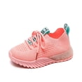 thumbnail image 3 of Fjofpr Shoes for Girls Clearance Sneakers for Girls Clearance Sneakers for Boys Light Up Toddler Girl Shoes Light Up Children Kids Baby Girls Boys Letter Mesh Led Luminous Sport Run Sneakers Shoes, 3 of 8