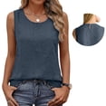 thumbnail image 5 of Linen Tank Tops for Women Linen Blouse Boxy Tank Tops for Women Boho Tops for Women Ladies Tank Tops Gauze Shirts for Women Linen Clothes for Women Beach Tops for Women Dressy Tank, 5 of 9
