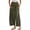 H717 GN2, variant on Angala Ladies Pants High Elastic Waist Ankle Pants Wide Leg Solid Casual Lightweight Womens Summer Trousers Size L Beige