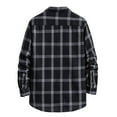 thumbnail image 4 of APEXFWDT Men's Classic Fit Plaid Flannel Shirts Fashion Long Sleeve Button Down Shirt Casual Loose Shirt Jackets with Pockets, 4 of 5