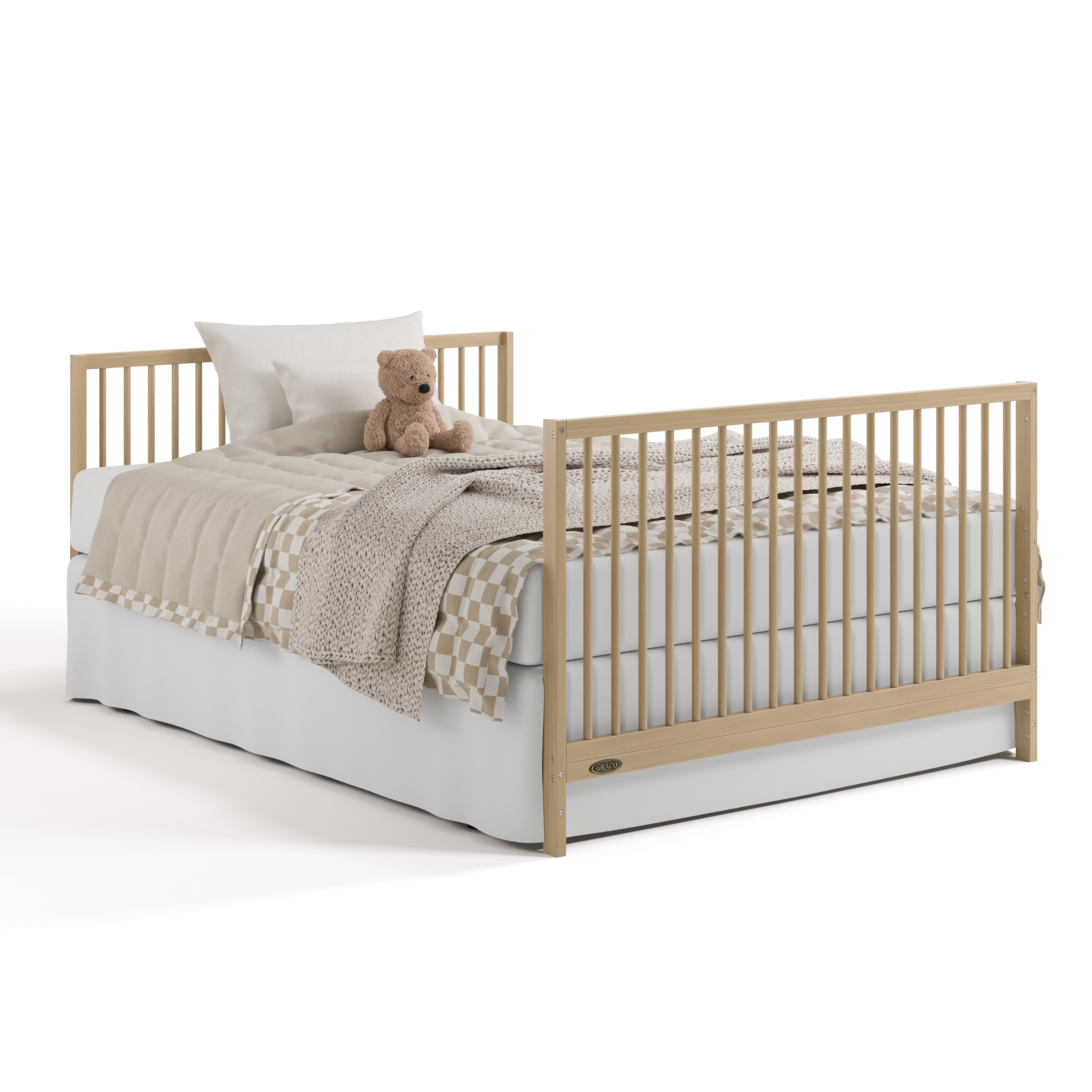 Graco Teddi 5-in-1 Convertible Baby Crib and Changer with Drawer, Driftwood