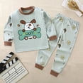 thumbnail image 2 of UAYOTSE boys Pajamas Toddler Pjs Set Cotton Kids Sleepwear 2 Piece Child Clothes Size 2-12 Years Sleepwear Pajamas,Sizes 18-24 Months, 2 of 4