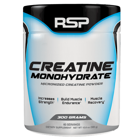 RSP Nutrition Creatine Monohydrate, Pure Micronized Powder, Increased Strength, Muscle Recovery & Performance,