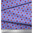 thumbnail image 3 of Soimoi Blue polyester Crepe Fabric Colorful Dots Print Fabric by the Yard 52 Inch Wide, 3 of 3