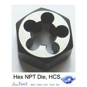 1/2-14 NPT Hex Pipe Die 1-3/8" Hex OD High Carbon Steel for Taper Thread Repair