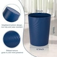 thumbnail image 2 of WarmHaven Bathroom Small Trash Can with Trash Bag Plastic Garbage Can Round Waste Basket for Bathrooms, Laundry Room, Kitchens, Offices, Kids Rooms, Dorms, 1.8 Gallons, 3 Pack (Blue Green Beige), 2 of 12