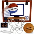 thumbnail image 1 of Pop-A-Shot Super Slam Over The Door Mini Basketball Hoop for Adults | 2 Included Basketballs and Pump | Built for Dunks | Breakaway Rim | Shatter Res, 1 of 9