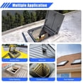 thumbnail image 4 of Reykilor 29.5*29.5in Roof Hatch, Aluminum Alloy Roof Access Hatch, Roof Security Door with Door Latch for Maintenance Roof, Emergency Access, Cellar, 4 of 7