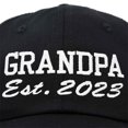 thumbnail image 2 of DALIX Grandpa Est. 2023 Fun Gift Embroidered Dad Hat Cotton Cap in Black, 2 of 5
