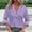 Purple, variant on HAOTAGS Ladies Tops And Blouses Green Button Down Dressy Casual Tops 3/4 Sleeve Solid V Neck Shirts for Women