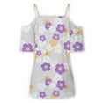 thumbnail image 5 of Wycnly Womens Summer Tops Short Sleeve One-line Neck Floral Print T Shirts Beach Sexy Off Shoulder Metal Strap Tunic Blouses Purple m, 5 of 5
