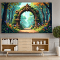 thumbnail image 4 of LUUFILx Fairy Tale Forest Themed Decorative Archway Banner for Garden Parties Backdrops Photography Birthday Decoration Magic Woodland Path Background, 4 of 7