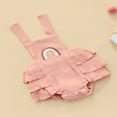 thumbnail image 2 of Baby Summer Ruffle Romper  Sleeveless Elastic Waist Rainbow Embroidery Strap Bodysuit, 2 of 6
