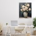 thumbnail image 2 of Stupell Industries White Roses in Dark Vase White Framed Giclee Art design by LSR Creative Studio, 30 x 24, 2 of 8