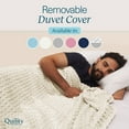 thumbnail image 4 of Quility 20lb Weighted Blanket w/Glass Beads for Adults, 60" x 80," Ivory, 4 of 9