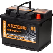 Autocessking Platinum AGM 12V Automotive Battery BCI Group 47 60AH 680 CCA, Premium Maintenance Free AGM Car Batteries Top Post for Cars, 36 Months Warrantly