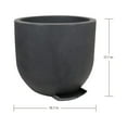 thumbnail image 3 of Ecobo Maceta Ecológica Redonda 45 cm, Ideal para Interiores y Exteriores, Duradera, Versátil y Ligera, Diseñada por Artesanos Brasileños, Diseño Contemporáneo, Color Negro., 3 of 3