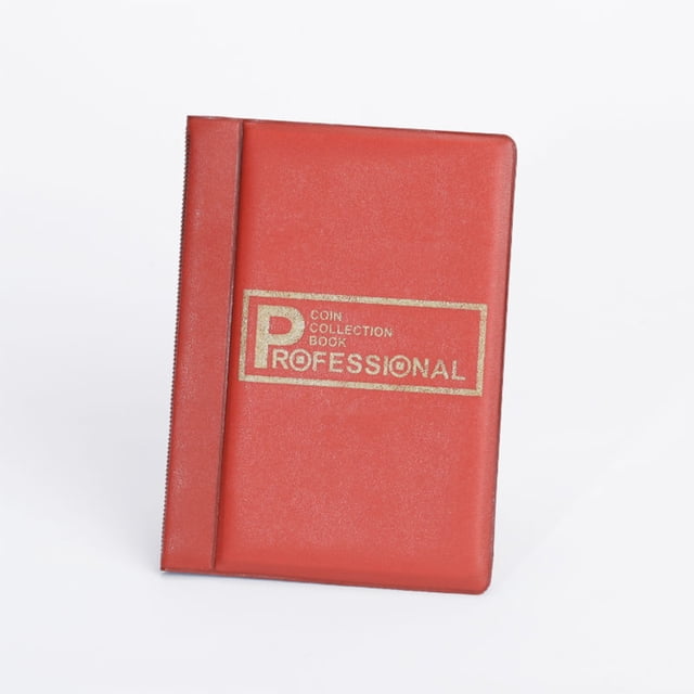 Bearachild Libro de almacenamiento de monedas de PVC portátil 10 páginas 120 rejilla Rectangular altas transparencias impermeable a prueba de polvo Almacenamiento y organización del hogar Rojo Bearachild HA073817-01