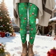 thumbnail image 7 of adviicd Christmas Leggings for Women Fashion Xmas Graphic Legging Fall Winter Casual Soft Elastic High Waist Gym Sports Yoga Pants (Green, XXL), 7 of 7