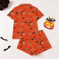 thumbnail image 2 of OOOUM Girls Button Down Loungewear Set Kids Short Sleeve Shorts Lounge Set Toddler Holiday Two Piece Outfits 13-14 Years, 2 of 9