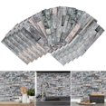 thumbnail image 1 of Adhesivo de pared de piedra 3d, papel tapiz de azulejo, calcomanías de arte autoadhesivas, 45 Uds. Kuyhfg Bienvenido a Kuyhfg, 1 of 5