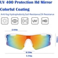 thumbnail image 4 of Gafas de sol deportivas para hombres y mujeres jóvenes béisbol ciclismo correr conducir pesca golf motocicleta gafas al aire libre UV, 4 of 5