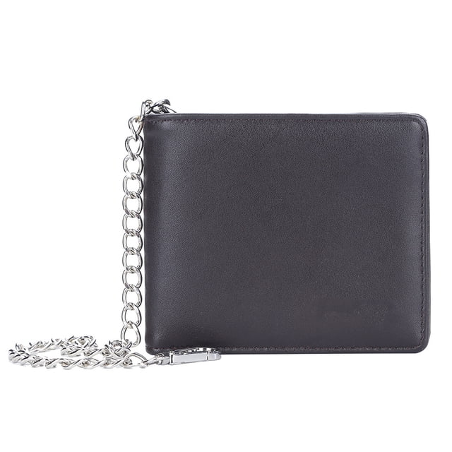 Cartera corta para hombre, Europa y América, clip abierto para múltiples tarjetas, cadena de moda, clip para billetes