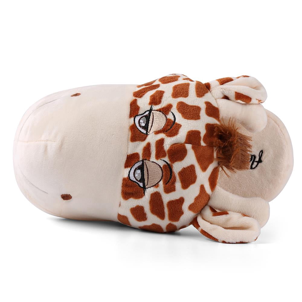 Kid's Plush Cartoon Animal Cozy House Slippers for Indoors (Giraffe)