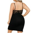 thumbnail image 5 of ylioge Plus Size Nightgowns for Women XL-4X Lightweight Lace Splice Deep V Neck Bodycon Dresses Ladies Solid Sleeveless Homewear Sleepshirts, 5 of 5