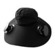 thumbnail image 2 of Sombrero con ventilador solar para exteriores, sombrero para el sol, recargable, de ala ancha, para hombres y mujeres, gorra de pescador Negro, 2 of 9