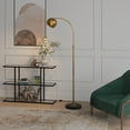 thumbnail image 5 of Henn&Hart 27" Brass/Blackened Bronze Metal Floor Lamp, 5 of 7