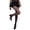 Black, variant on Women Aesthetic Asymmetrical Pattern Lace Patchwork Fishnet Pantyhose Tights