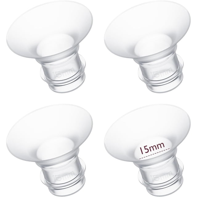 Inserto de Brida 15mm Momcozy Compatible con Brida 24mm de Extractor de Leche 4 Piezas