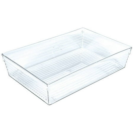 InterDesign Drawer Organizer, 6" x 9" x 2", Clear/Bronze