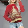 thumbnail image 2 of Zanarzt Garçons Filles Chandail de Noël Laid Chandail pour Filles Automne et Hiver Manches Longues Haut de Noël Col Rond Chandail pour Enfants Rouge, 7-8 Ans, 2 of 5