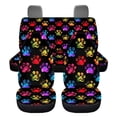 thumbnail image 2 of Qpednta Colorful Dog Paws Car Seat Covers 4 Pcs with Front Drive Seat Cover and Rear Split Bench Cover Car Seat Protectors Easy to Install Fits most Cars, SUVs, and Trucks, 2 of 7