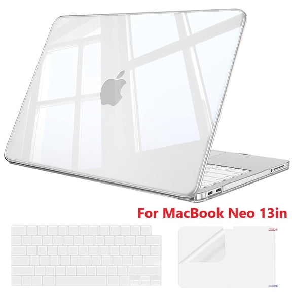 ASTRAEA for MacBook Neo Case 13 inch 2026 Release Model A3404, Scratch Resistant Hard Shell Case Keyboard Cover Screen Protector for MacBook Neo 13", Clear