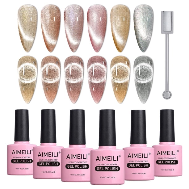 Esmalte de uñas en gel AIMEILI Hema Free, set vegano de 6 x 10 ml