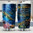 thumbnail image 1 of Athenstics Advice From A Sea Turtle Tumbler With Inspirational Quotes Stainless Steel Travel Cup 20oz Ocean Beach Themed Gifts For Women Novelty Turtle Mug With Lid Animal Lover Gift, 1 of 6