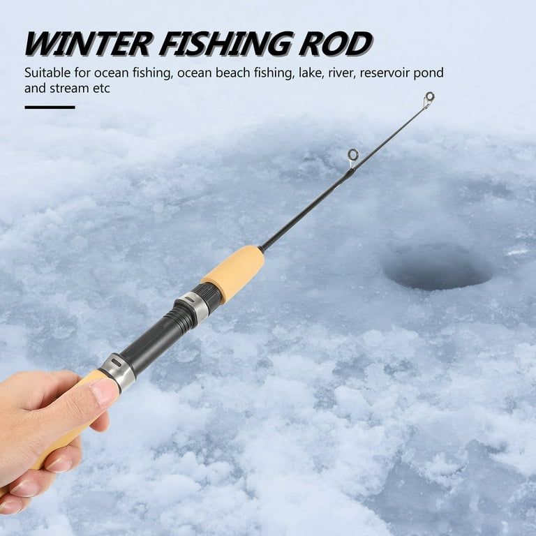 1pc Portable Fishing Pole Short Fishing Pole Winter Fishing Rod for Fishing Lovers, adult Unisex, Size: 11.81 x 1.18 x 1.18