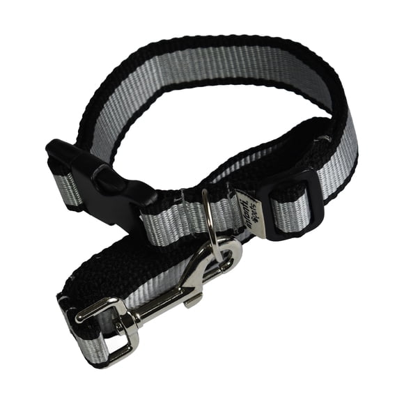 Juego de correa con collar Infanti Pets negra extra grande